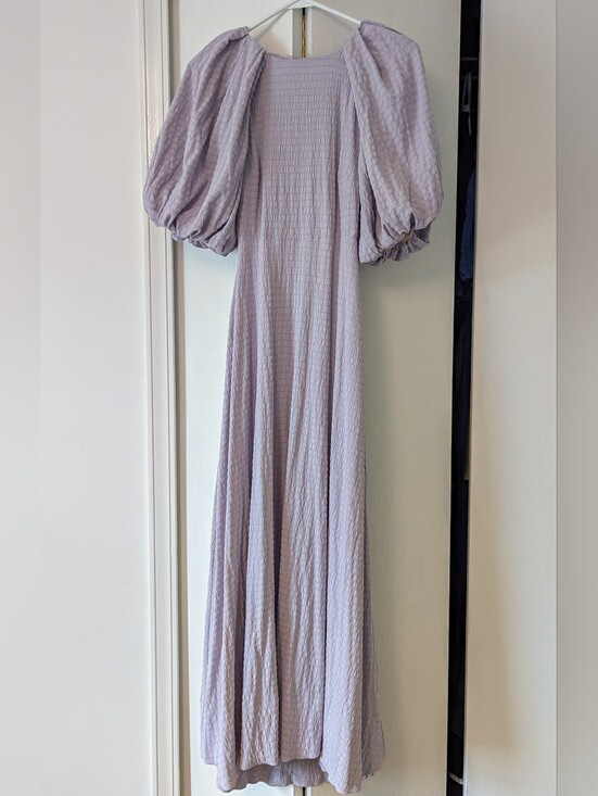 ASOS Dresses & Skirts - Asos Women's Lavender Puff-Sleeve Open Back Maxi Dress Size 2 VGUC!